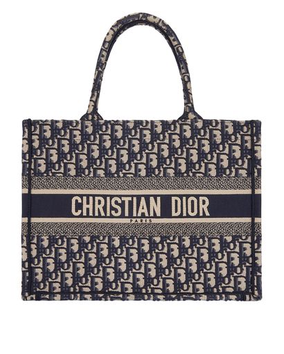 Christian Dior Oblique Book Tote, &pound;1,600, Handbags, Beige/Blue, Canvas, Front view